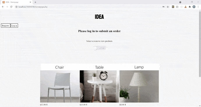 Furniture Company Website